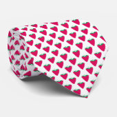 Himbeeren Pink Berry Fruchtmuster Krawatte (Gerollt)