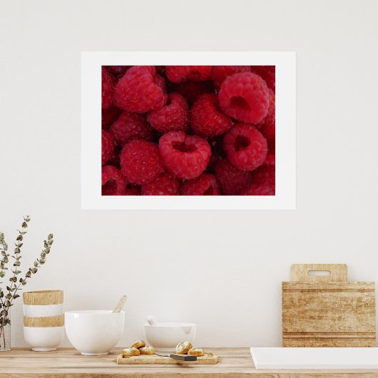 Himbeeren Poster (Küche)