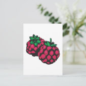 Himbeeren Postkarte (Stehend Vorderseite)
