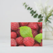 Himbeeren Postkarte (Stehend Vorderseite)