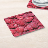 Himbeeren Rechteckiger Pappuntersetzer (angewinkelt)