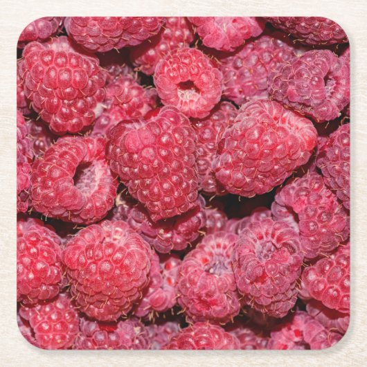 Himbeeren Rechteckiger Pappuntersetzer (Vorderseite)