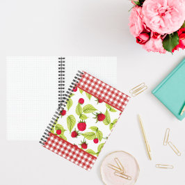 Himbeeren: Red Gingham Bullet Journal Notizblock