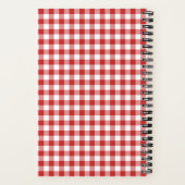 Himbeeren: Red Gingham Bullet Journal Notizblock (Rückseite)