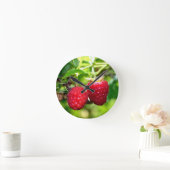 Himbeeren Runde Wanduhr (Zuhause)