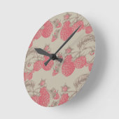 Himbeeren Runde Wanduhr (Winkel)