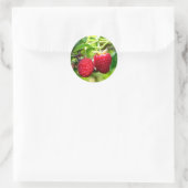 Himbeeren Runder Aufkleber (Tasche)