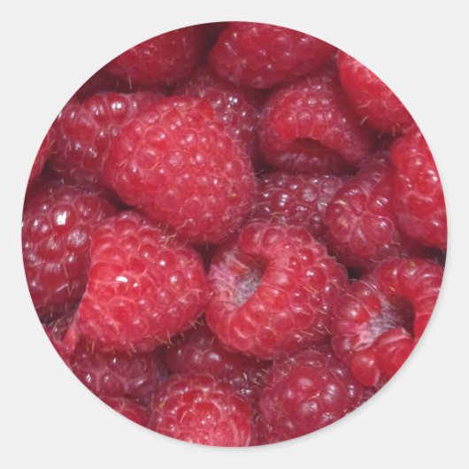 Himbeeren Runder Aufkleber (Vorderseite)