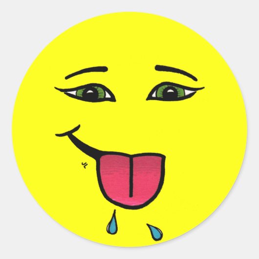 Himbeeren Runder Aufkleber (Vorderseite)