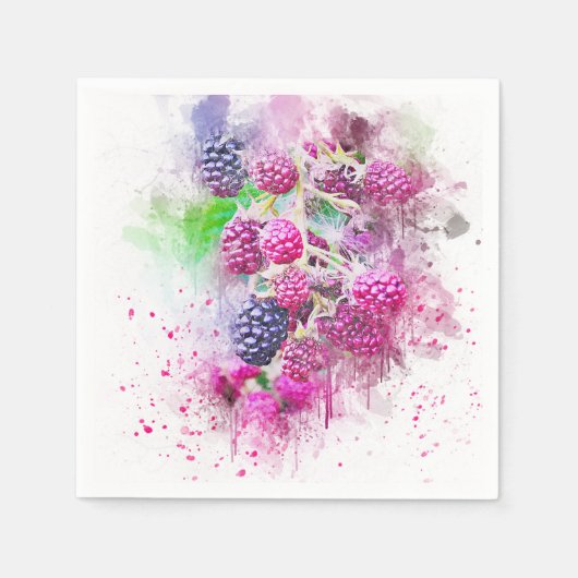 Himbeeren Serviette (Vorderseite)