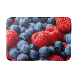 Himbeeren und Blaubeeren Badematte