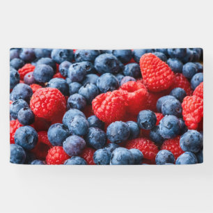 Himbeeren und Blaubeeren Banner