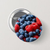 Himbeeren und Blaubeeren Button (Vorne & Hinten)