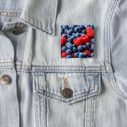 Himbeeren und Blaubeeren Button (Beispiel)