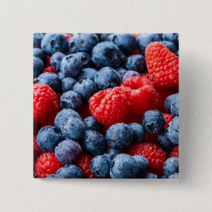 Himbeeren und Blaubeeren Button