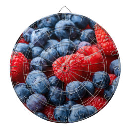 Himbeeren und Blaubeeren Dartscheibe