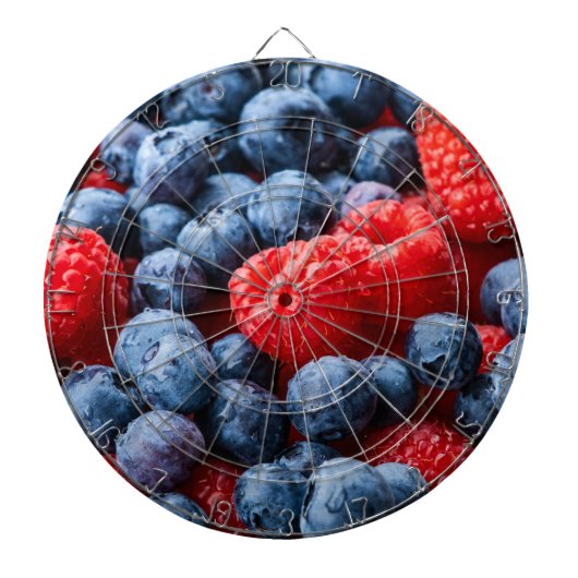 Himbeeren und Blaubeeren Dartscheibe (vorne)