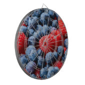Himbeeren und Blaubeeren Dartscheibe (Vorderseite Links)