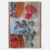 Himbeeren und Blaubeeren Decke (Vorderseite Vertikal)