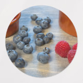 Himbeeren und Blaubeeren Etiketten (Design 2)