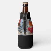 Himbeeren und Blaubeeren Flaschenkühler (Flasche Rückseite)