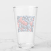Himbeeren und Blaubeeren Glas (Rückseite)
