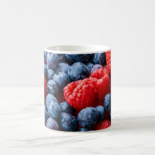 Himbeeren und Blaubeeren Kaffeetasse