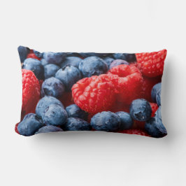 Himbeeren und Blaubeeren Lendenkissen