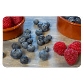 Himbeeren und Blaubeeren Magnet (Horizontal)