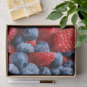 Himbeeren und Blaubeeren Seidenpapier (Geschenk)