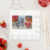 Himbeeren und Blaubeeren Serviette (Beispiel)