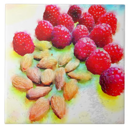 Himbeeren und Mandeln Fliese