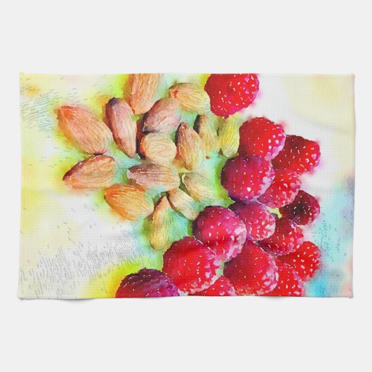 Himbeeren und Mandeln Handtuch (Horizontal)