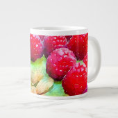 Himbeeren und Mandeln Jumbo-Tasse (Vorderseite Rechts)