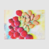 Himbeeren und Mandeln Seidenpapier (Vorderseite)