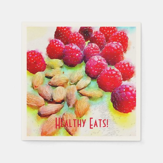 Himbeeren und Mandeln Serviette (Vorderseite)