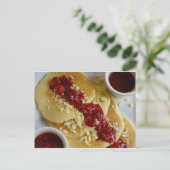 Himbeeren und weiße Schokolade Postkarte (Stehend Vorderseite)