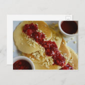 Himbeeren und weiße Schokolade Postkarte (Vorne/Hinten)