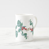 HimbeerenRedoute Knochen-China-Tasse Porzellantasse (Vorderseite Rechts)