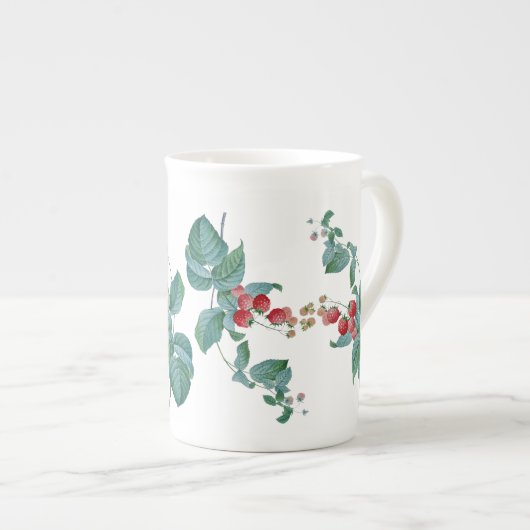 HimbeerenRedoute Knochen-China-Tasse Porzellantasse (Vorderseite Rechts)