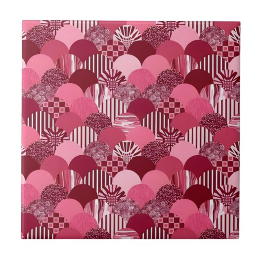 Himbeerfliesen Fliese (Vorderseite)