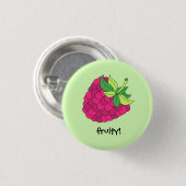 Himbeerfrucht Button (Vorne & Hinten)