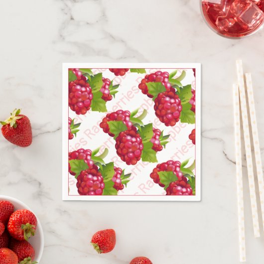 Himbeerfrucht Serviette (Beispiel)