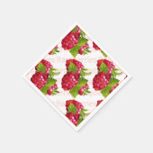 Himbeerfrucht Serviette (Ecke)