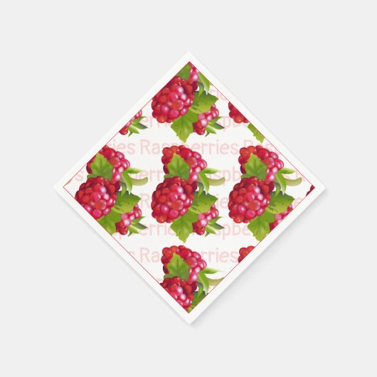 Himbeerfrucht Serviette (Ecke)