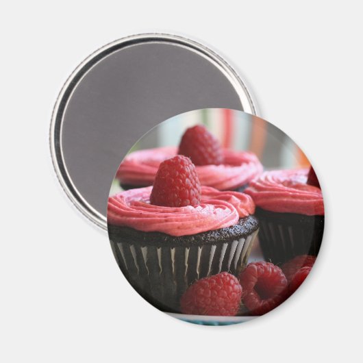 Himbeerkleine kuchen magnet (Vorderseite/Rückseite)