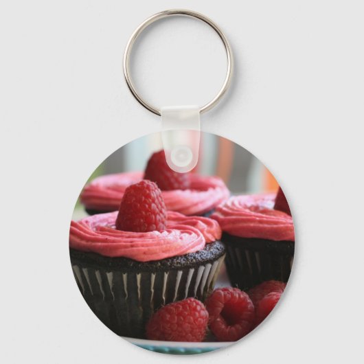 Himbeerkleine kuchen schlüsselanhänger (Vorderseite)