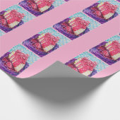 Himbeerkuchen Geschenkpapier (Ecke)