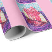 Himbeerkuchen Geschenkpapier (Rolleneckpunkt)
