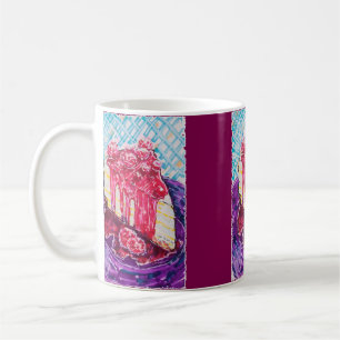 Himbeerkuchen Kaffeetasse